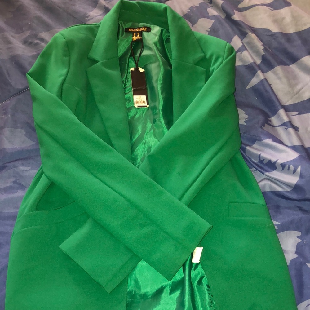 Emerald green blazer tag still on worn once. $15